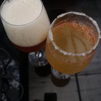 Craftbeer and another one with chili and salt at Fratello Vegan in Cuenca