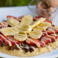 Dessert Waffle at Fratello Vegan in Cuenca