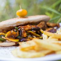 Mushroom Sandwich at Fratello Vegan in Cuenca