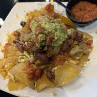 Nachos de la casa con salsa picante  at Fratello Vegan in Cuenca