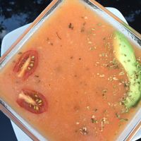 Tomato soup at Fratello Vegan in Cuenca
