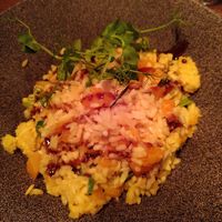 Vegan risotto, quite dry at Vincenzo's Grill House in Limerick