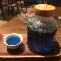 Pea flower tea  at Blossom Rena Vegan Cafe 貝多蕾納 in Taipei