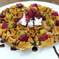 Original Waffle  at Blossom Rena Vegan Cafe 貝多蕾納 in Taipei