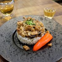 Taiwanese minced meat rice at Blossom Rena Vegan Cafe 貝多蕾納 in Taipei