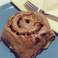 Heavenly Cinnamon Buns at The Accidental Vegan Cafe in Honiton