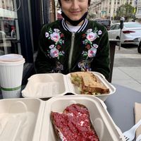 Frittata and raspberry jam toast with my girl  at Nourish Cafe in San Francisco