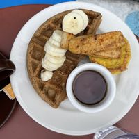 Waffles at Nourish Cafe in San Francisco