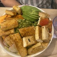 Bowl (with 2x extra tofu)  at Nourish Cafe in San Francisco