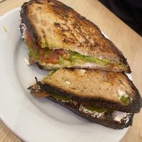 Avocado cheese toastie / grilled cheese   at Nourish Cafe in San Francisco