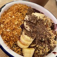 Smoothi bowl … actually a smoothie in a bowl   at Nourish Cafe in San Francisco