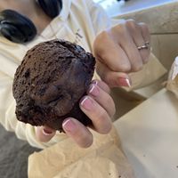 Double chocolate chip muffin   at Nourish Cafe in San Francisco