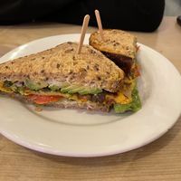 Frittata sandwich  at Nourish Cafe in San Francisco
