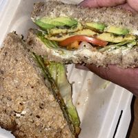 Frittata sandwich   at Nourish Cafe in San Francisco