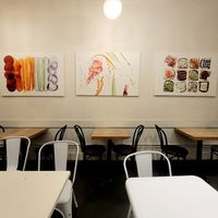 Indoor seating area at Nourish Cafe in San Francisco