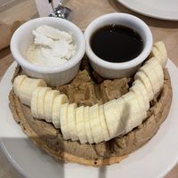 Quinoa waffles  at Nourish Cafe in San Francisco