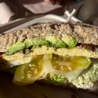 Frittata sndwich at Nourish Cafe in San Francisco