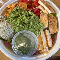 Mission Chimichurri Bowl with tofu at Nourish Cafe in San Francisco