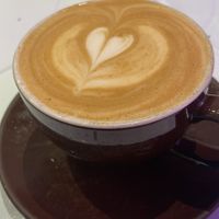 Oat milk latte  at Nourish Cafe in San Francisco