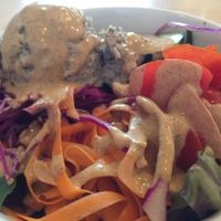 small nourish salad with ";tuna"; added.  at Nourish Cafe in San Francisco