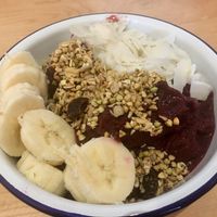 Acai Bowl (w. banana, crunchy granola and coconut) at Nourish Cafe in San Francisco