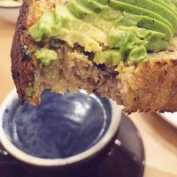 Look at that blue latte at Nourish Cafe in San Francisco