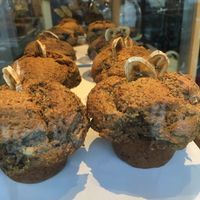 The banana muffins are almost as amazing as their blueberry muffins. at Nourish Cafe in San Francisco