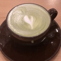 Matcha love latte at Nourish Cafe in San Francisco