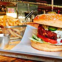 Falafal Burger at Hobgoblin - Roppongi in Tokyo