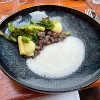 Beans and foam - was OK. Gave some protein! at Morris and Bella in Amsterdam