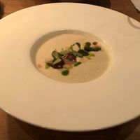 A vegan cold soup at Morris and Bella in Amsterdam