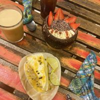 Lemon pie and Chocolate Smoothie Bowl   at Raw Love - Downtown Tulum in Tulum