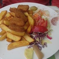 plat du jour. nuggets et frites   at Tahina in Tours