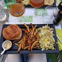 Beyond meat burger at Tahina in Tours