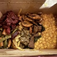 Six plates  at Beza Ethiopian Food in South East London