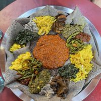 Sharing platter for two  at Beza Ethiopian Food in South East London