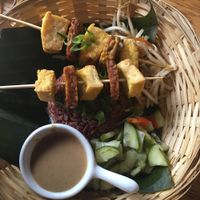 Vegan satay  at Warung Jakarta in Warsaw