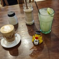 Latte , Duck and  Fresh Ginger Drink at El Cafe in Havana