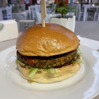 Quinoa burger  at Fries with Benefits in Limassol