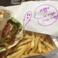 Veggie burger!!! (Vegan) at Fries with Benefits in Limassol