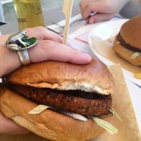 Quinoa burger at Fries with Benefits in Limassol