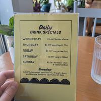 Daily specials (Aug 2025) at Springhouse in Halifax