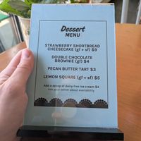 Desserts (Aug 2025) at Springhouse in Halifax