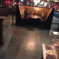 inside of the restaurant  at Mellow Mushroom in Savannah