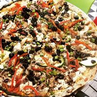 Gluten free vegan pizza  at One Pizzeria  in Medellin