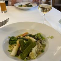 Bärlauch-Risotto mit Frühlingsgemüse  at Hotel Gasthaus and Restaurant zur Post in Klotten