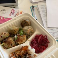 Plenty of vegan options. Oh Mei Dumpling can be found at many makers markets too.  at GRUB in Manchester