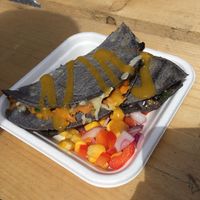 Stall – El Marchador Tacos – 'Sweet Potato Enchiladas'. at GRUB in Manchester