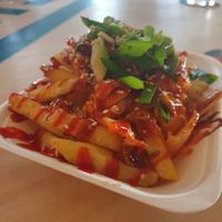 Fries from the vegan traders at GRUB in Manchester