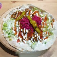 Vegan shawarma at GRUB in Manchester